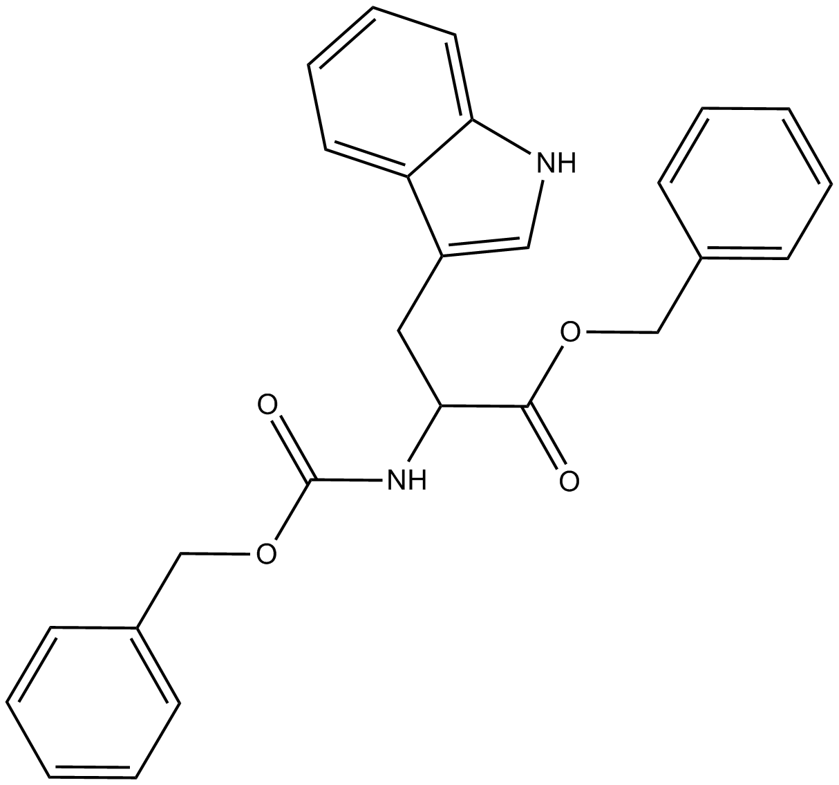 Z-Trp-OBzl 化学構造
