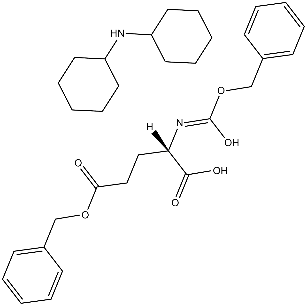 Z-Glu(OBzl)-OH·DCHA 化学構造