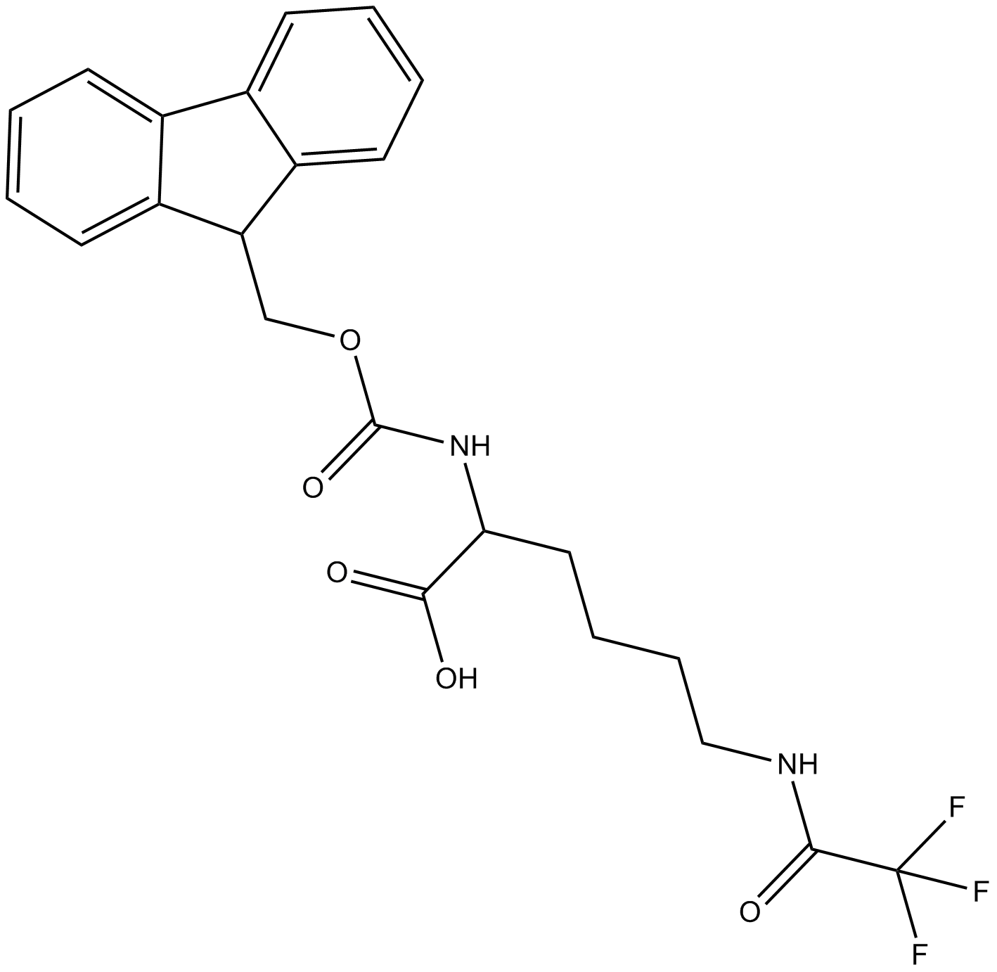 Fmoc-Lys(Tfa)-OH التركيب الكيميائي