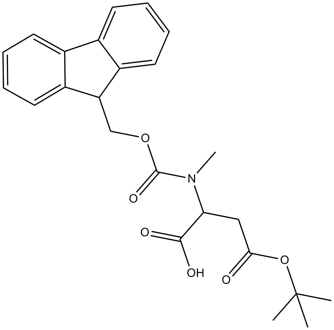 Fmoc-N-Me-Asp(OtBu)-OH Chemische Struktur