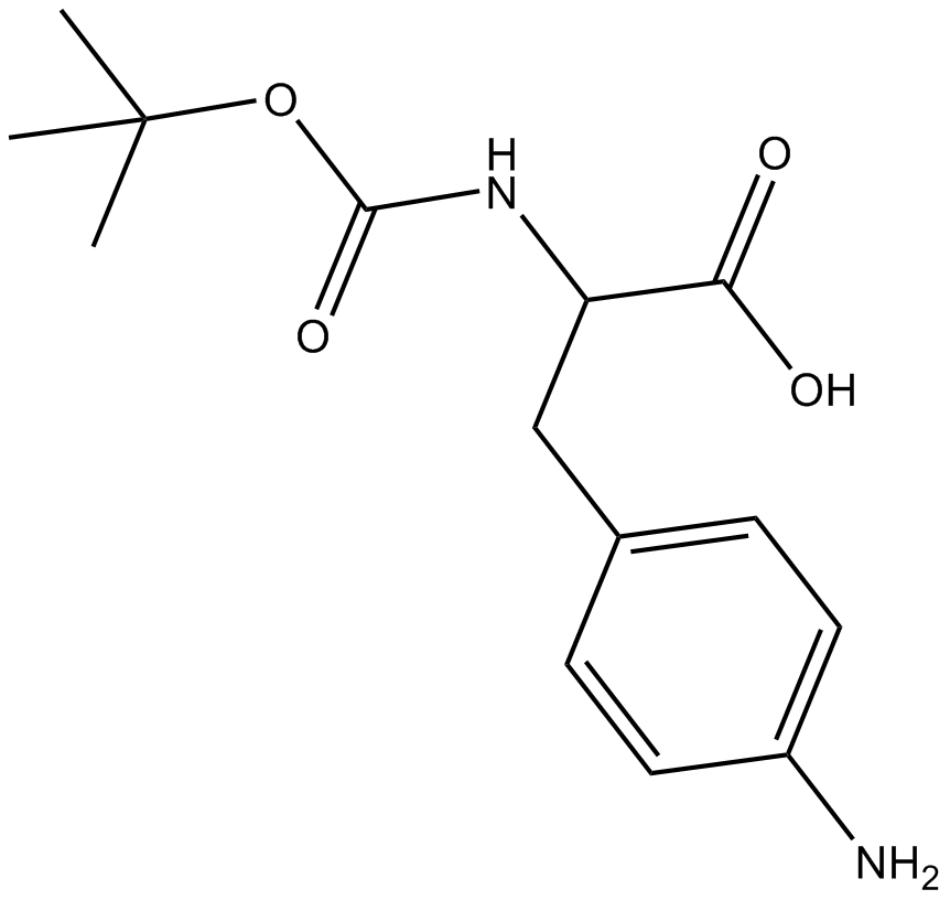 Boc-D-Phe(4-NH2)-OH 化学構造