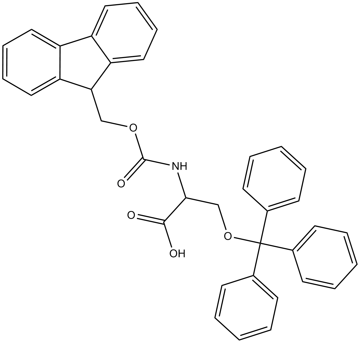 Fmoc-Ser(Trt)-OH Chemische Struktur