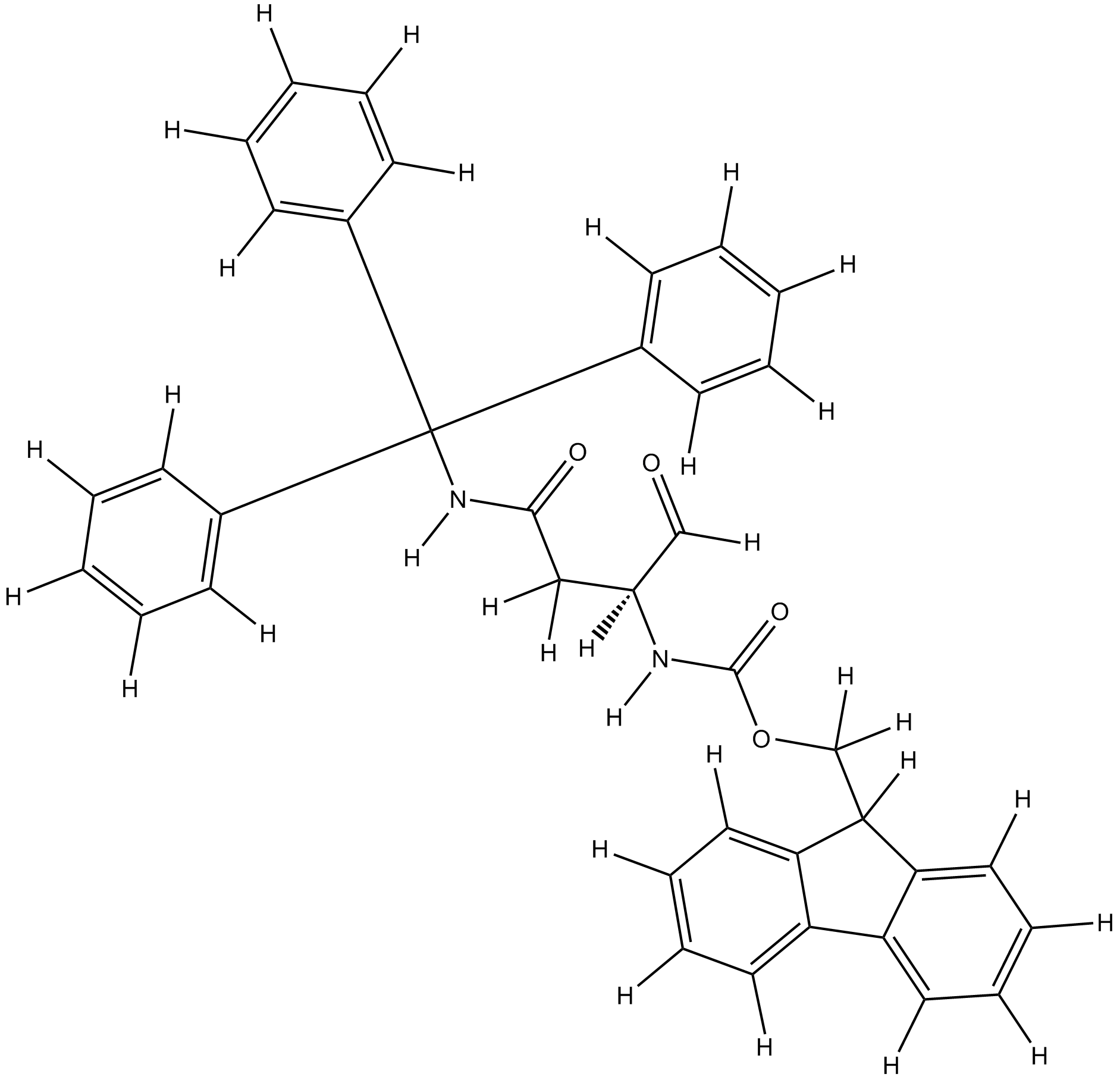 Fmoc-Asn(Trt)-Wang resin  Chemical Structure