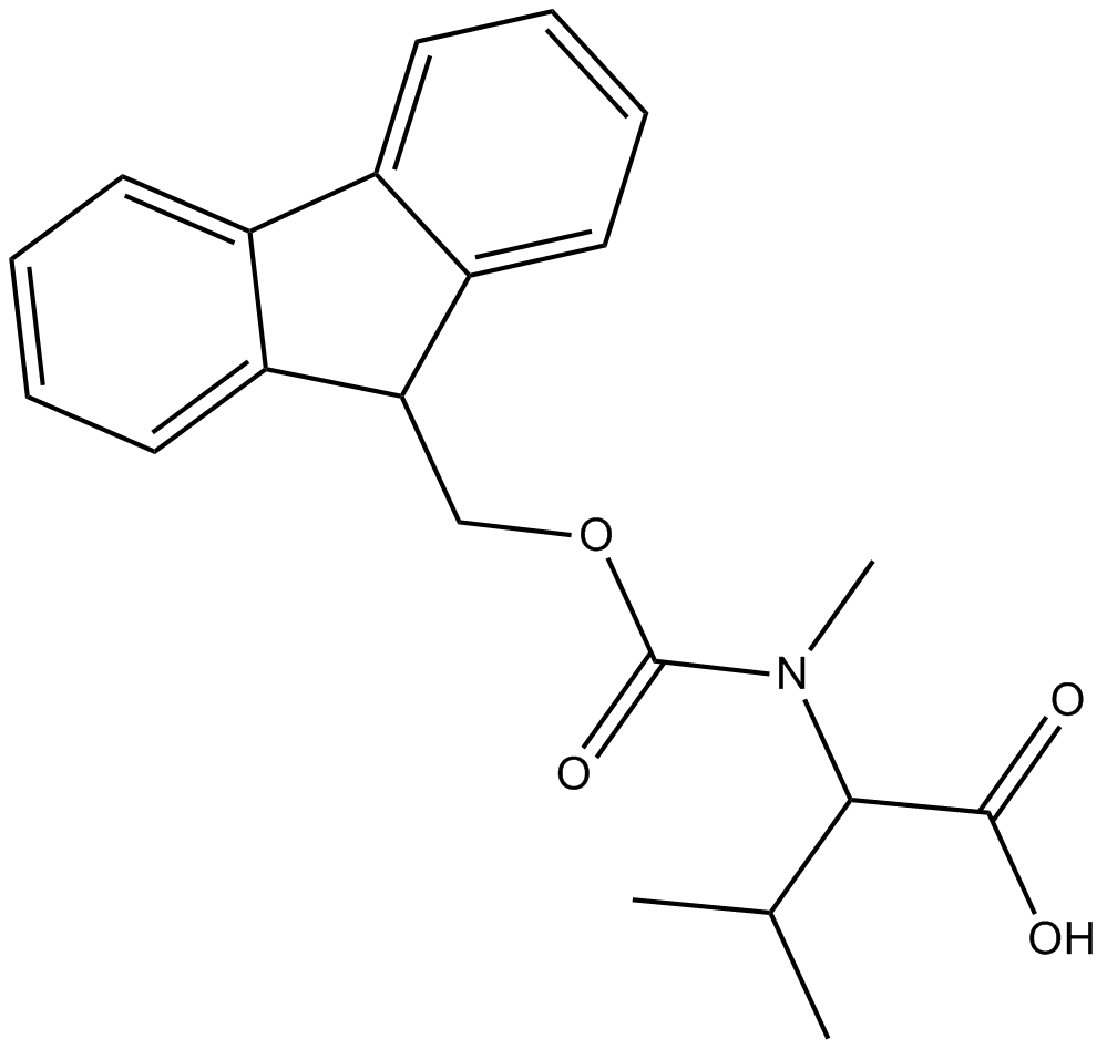 Fmoc-N-Me-Val-OH Chemische Struktur