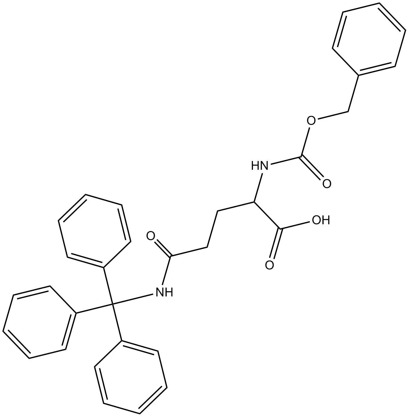 Z-Gln(Trt)-OH Chemische Struktur