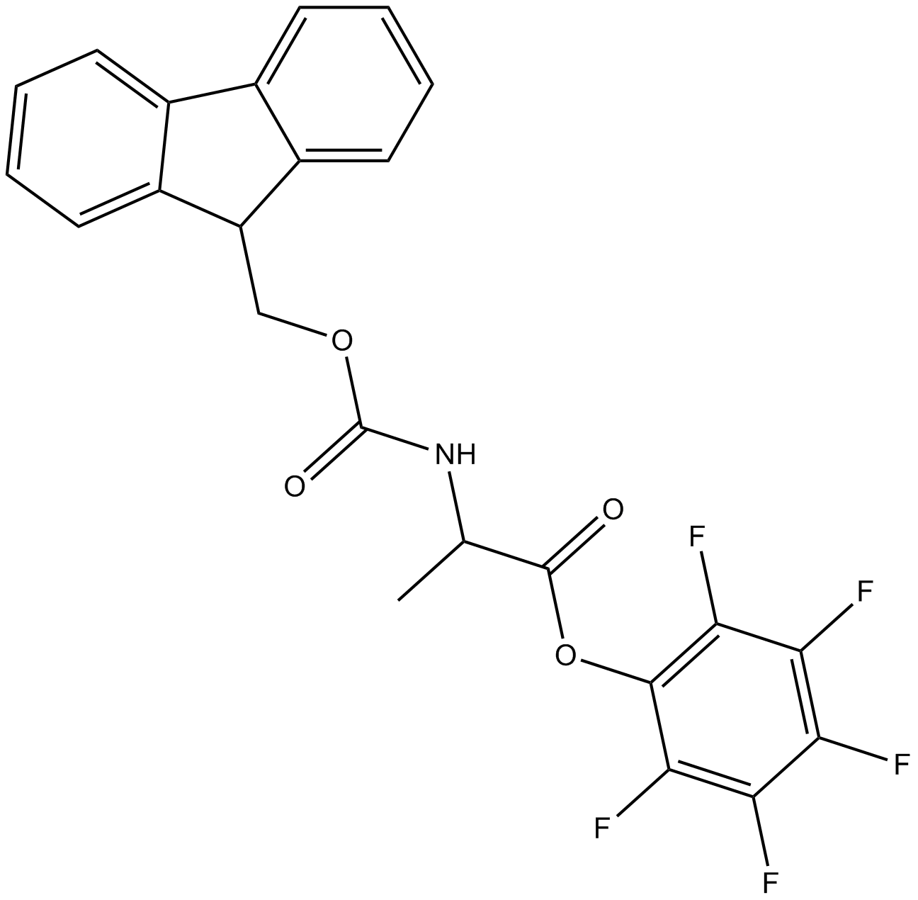 Fmoc-D-Ala-OPfp 化学構造