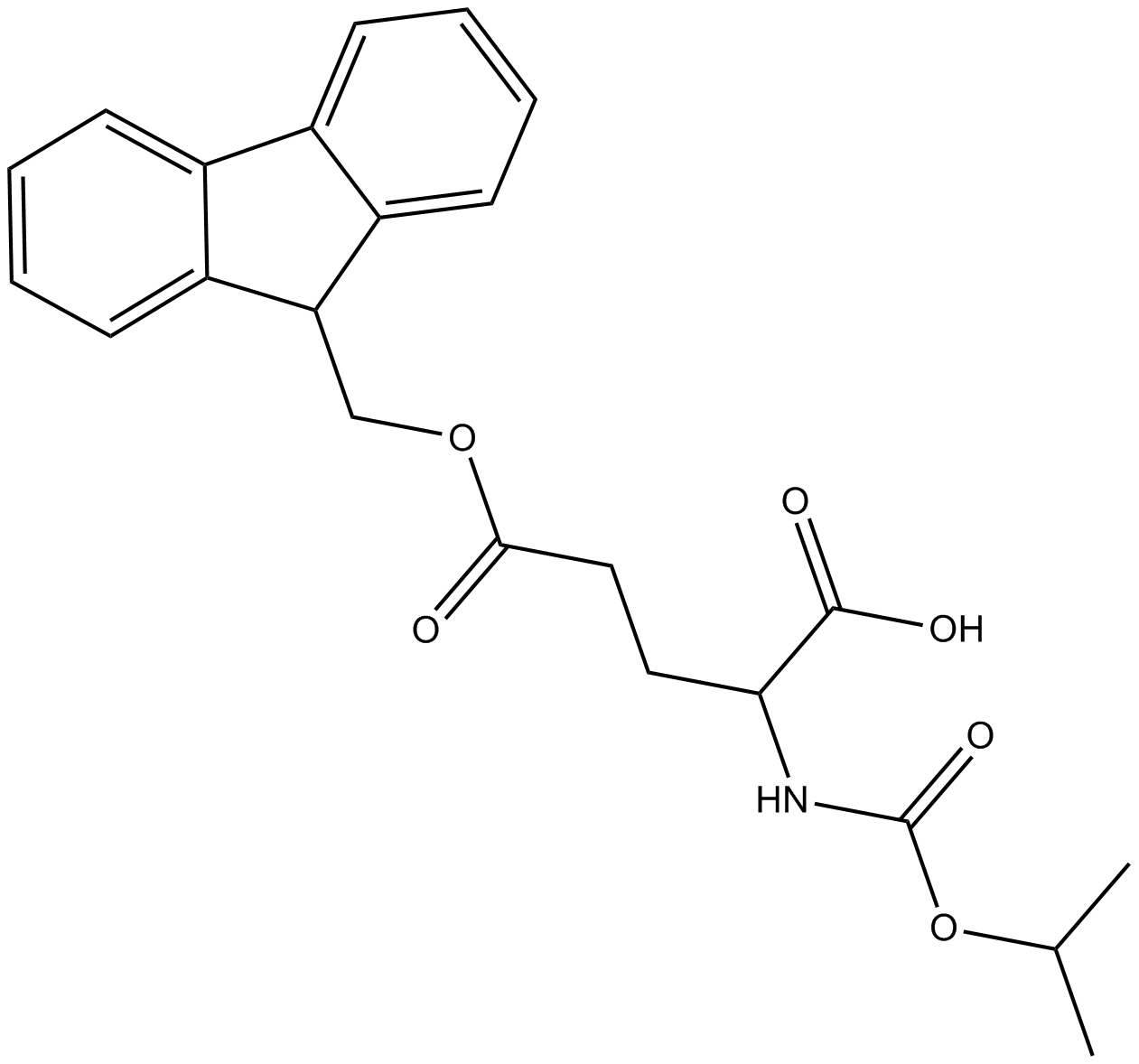 Boc-Glu(Ofm)-OH  Chemical Structure