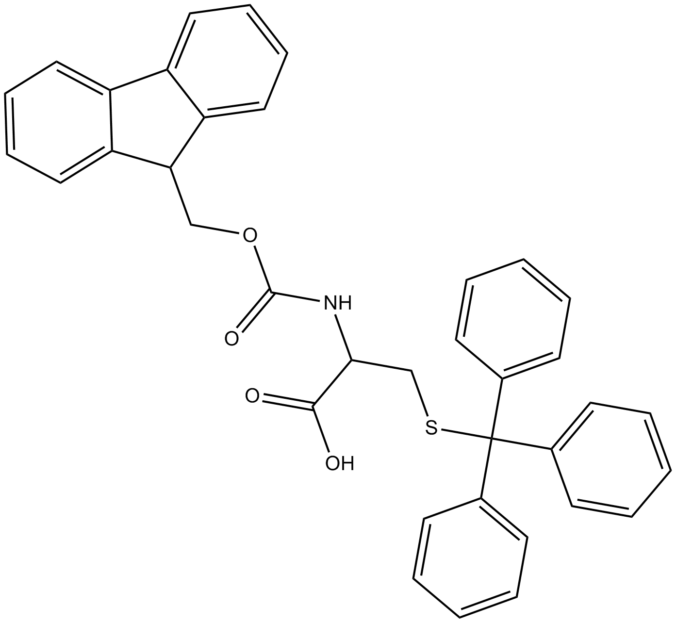 Fmoc-D-Cys(Trt)-OH Chemische Struktur