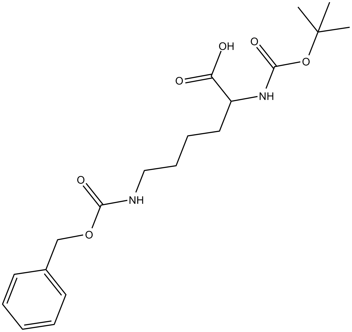 Boc-D-Lys(Z)-OH  Chemical Structure