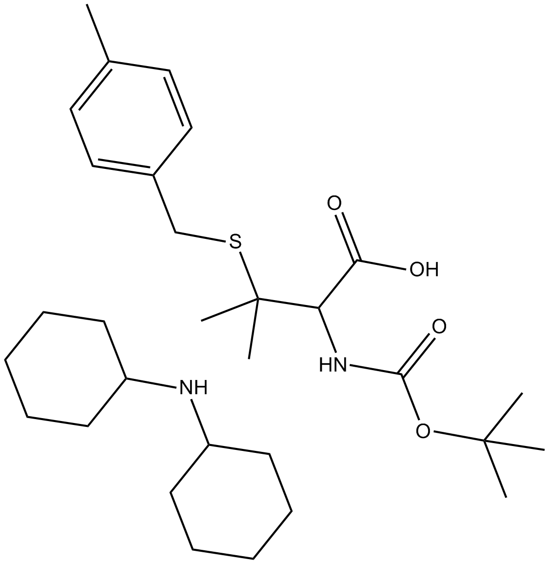 Boc-D-Pen(pMeBzl)-OH.DCHA  Chemical Structure