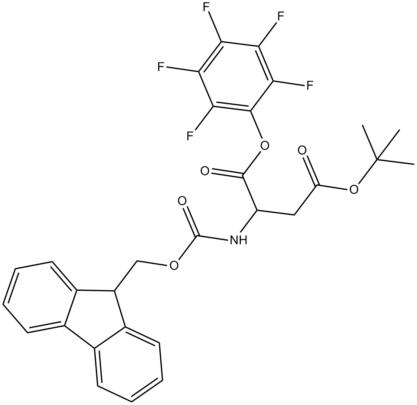 Fmoc-D-Asp(OtBu)-Opfp التركيب الكيميائي