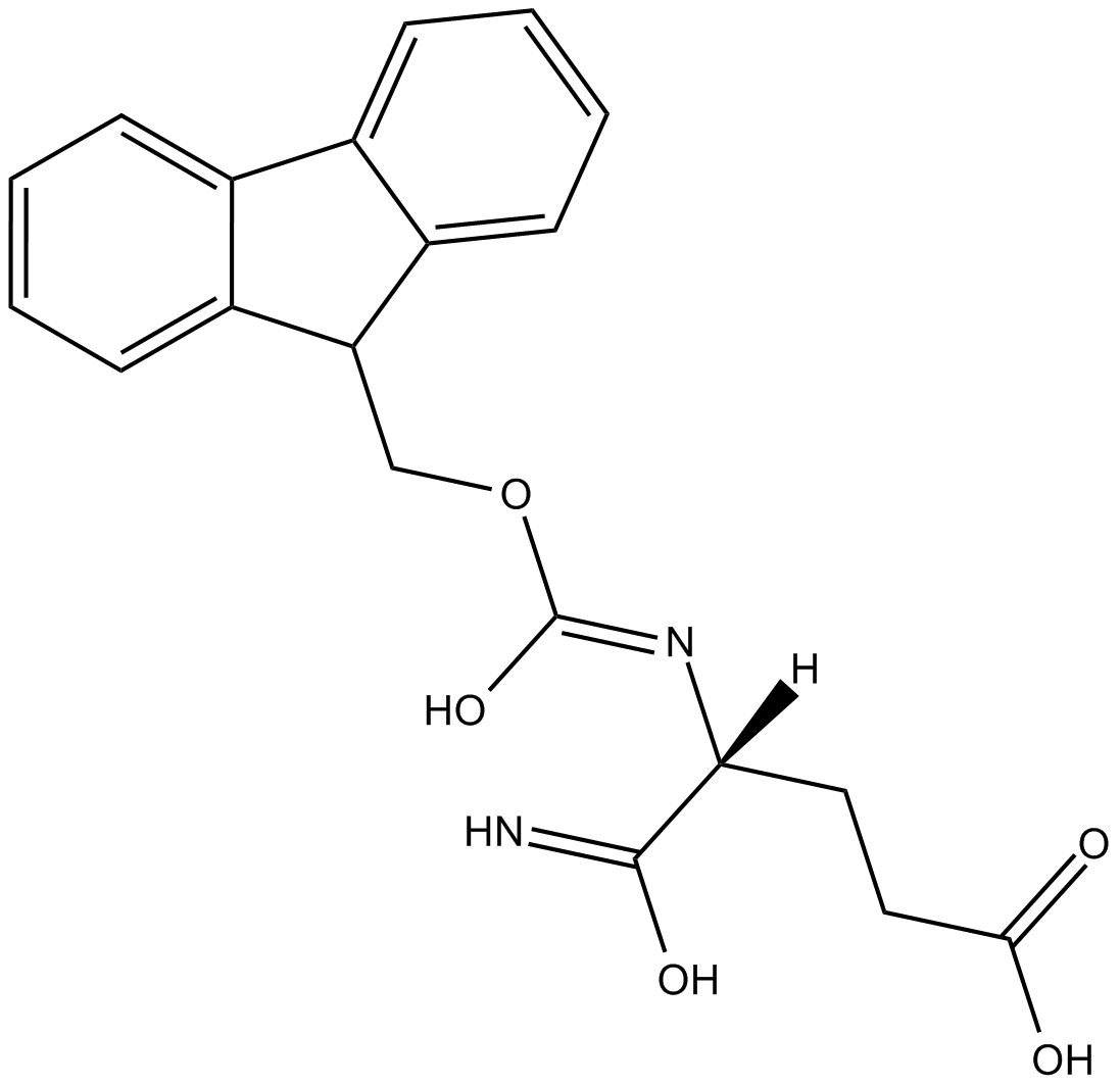 Fmoc-D-isoGln-OH 化学構造