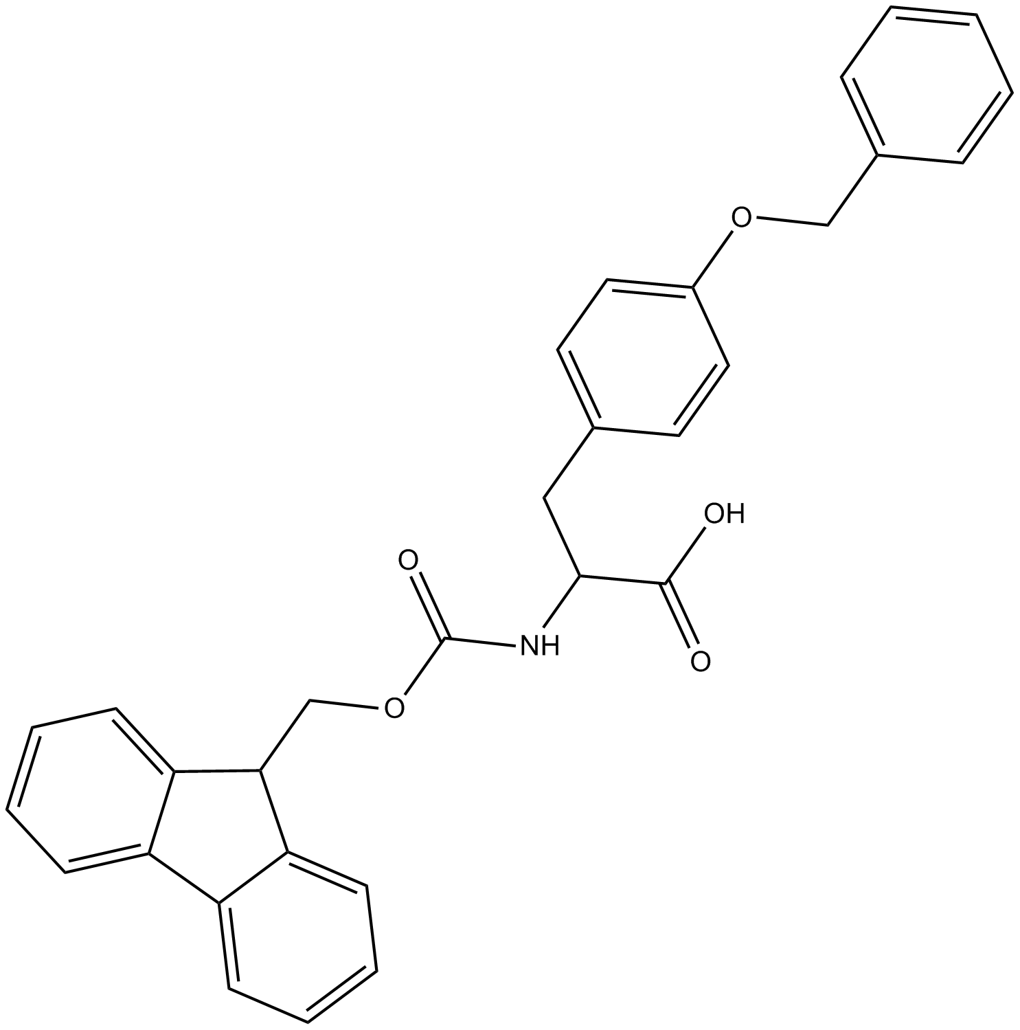 Fmoc-Tyr(Bzl)-OH التركيب الكيميائي
