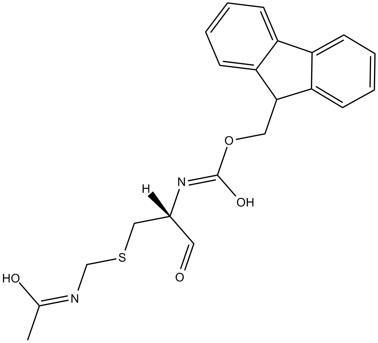 Fmoc-Cys(Acm)-Wang resin  Chemical Structure