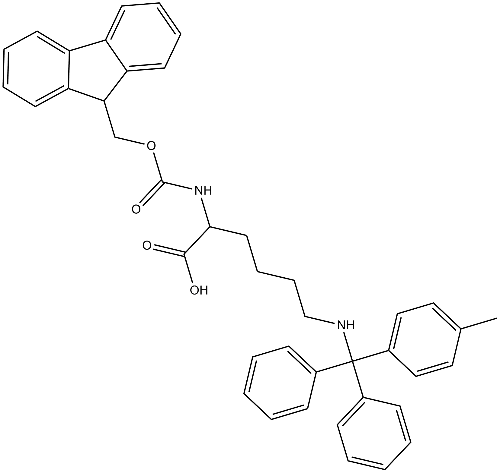Fmoc-Lys(Mtt)-OH 化学構造