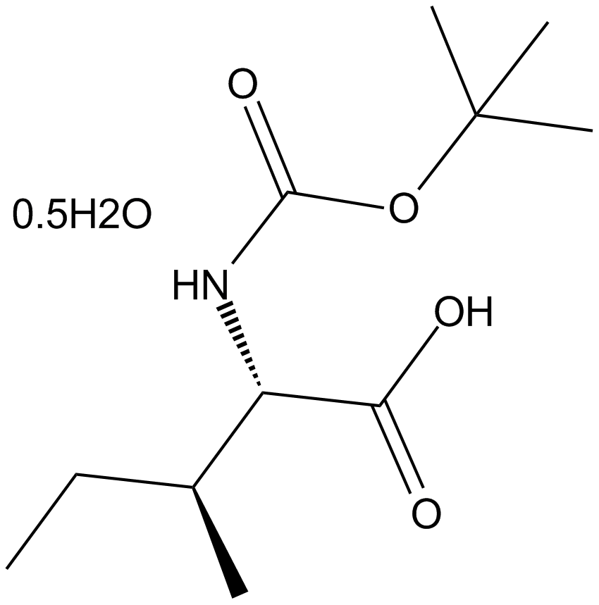 Boc-Ile-OH.1/2H2O 化学構造