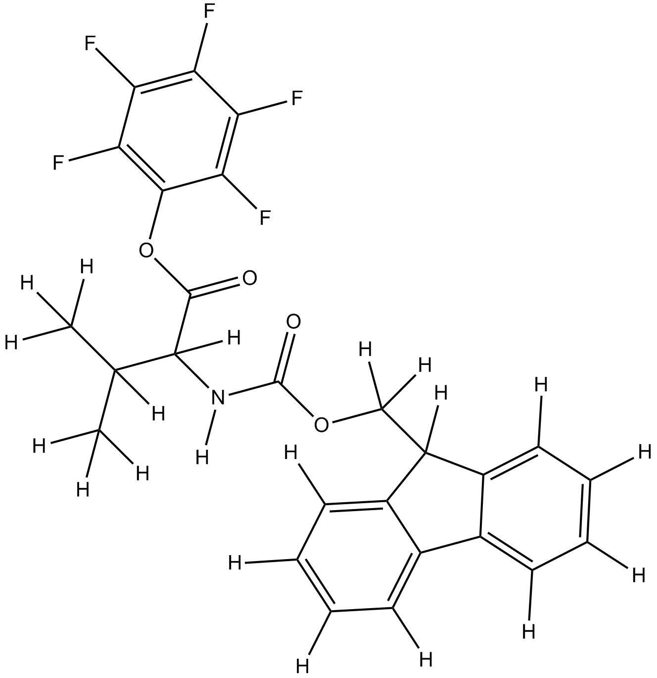 Fmoc-D-Val-OPfp Chemische Struktur