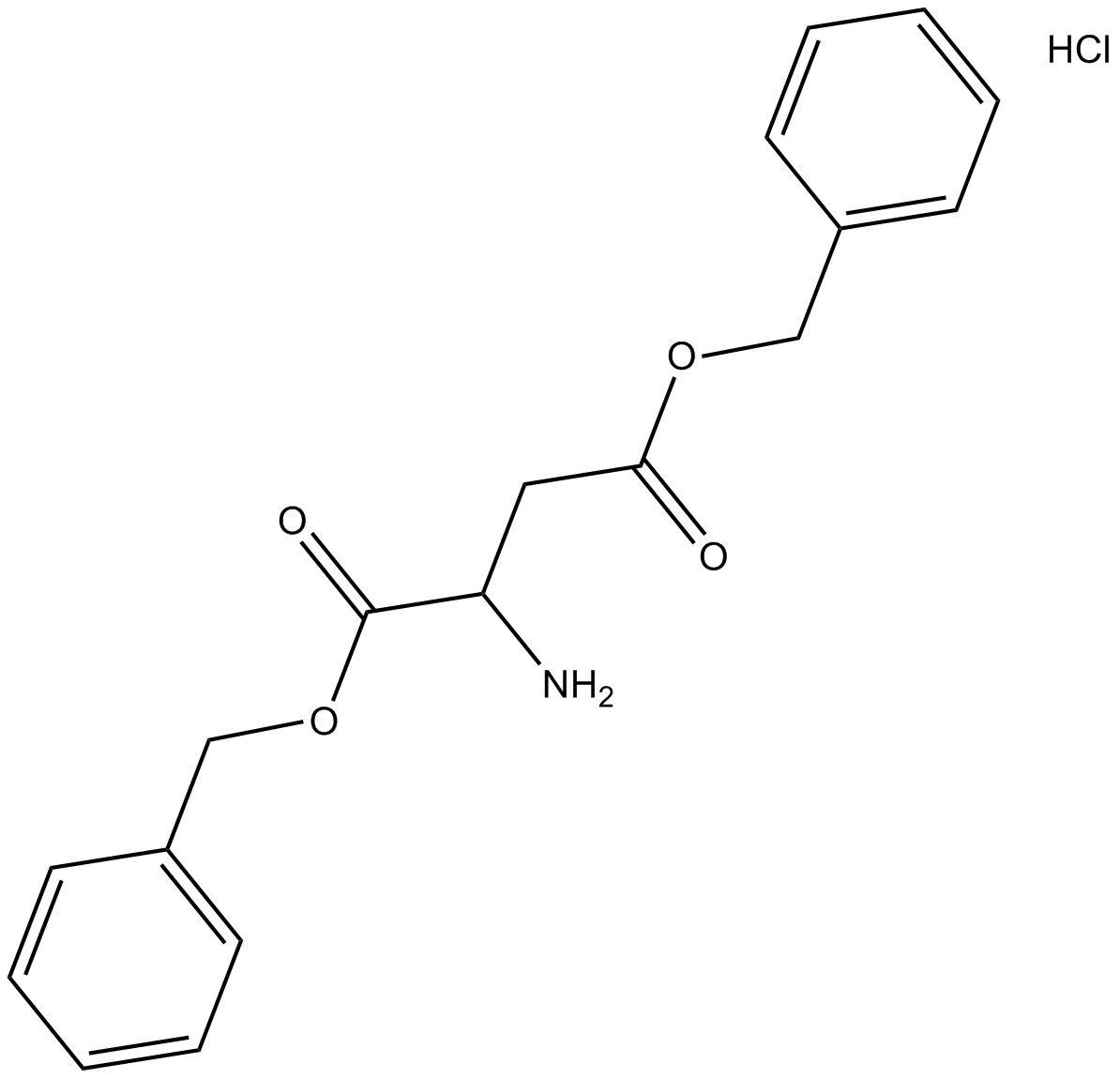 H-D-Asp(OBzl)-OBzl.HCl  Chemical Structure