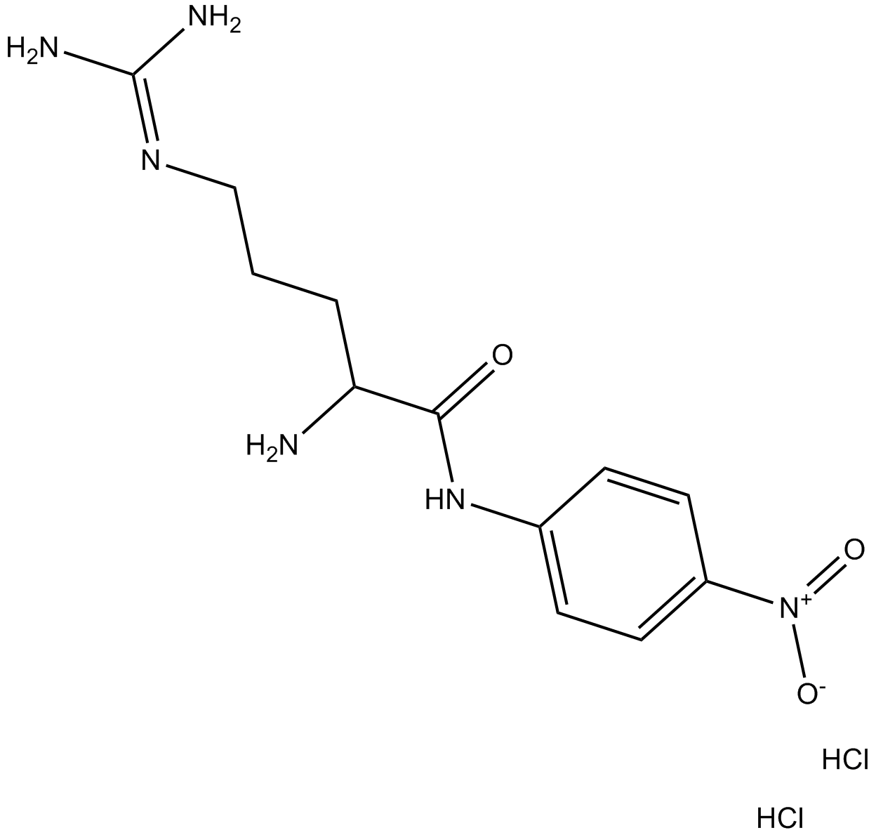 H-Arg-pNA.2HCl 化学構造