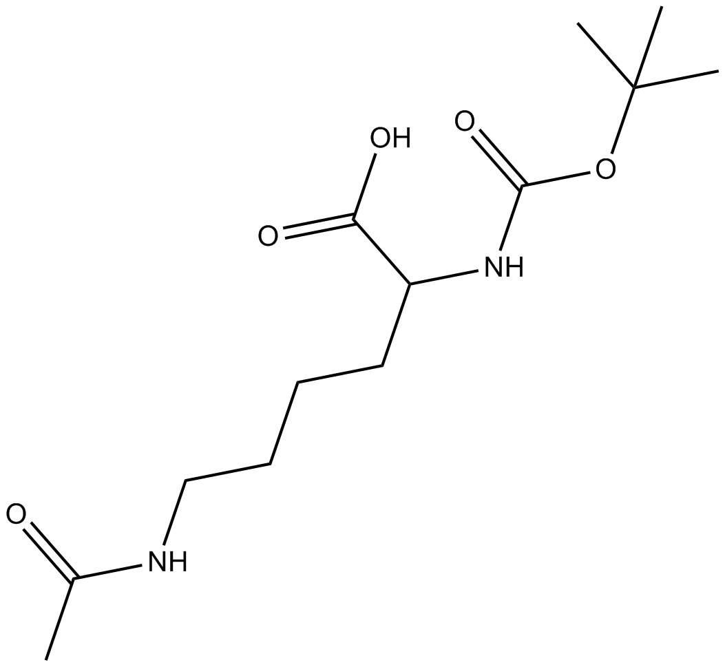 Boc-Lys(Ac)-OH 化学構造