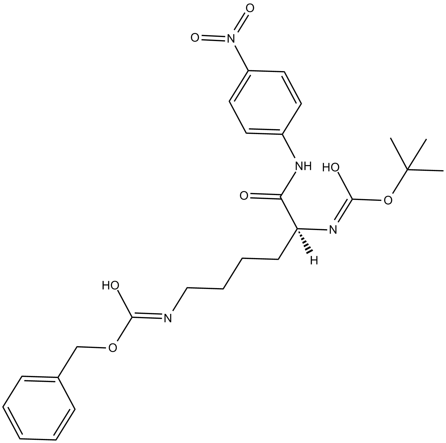 Boc-Lys(Z)-pNA  Chemical Structure