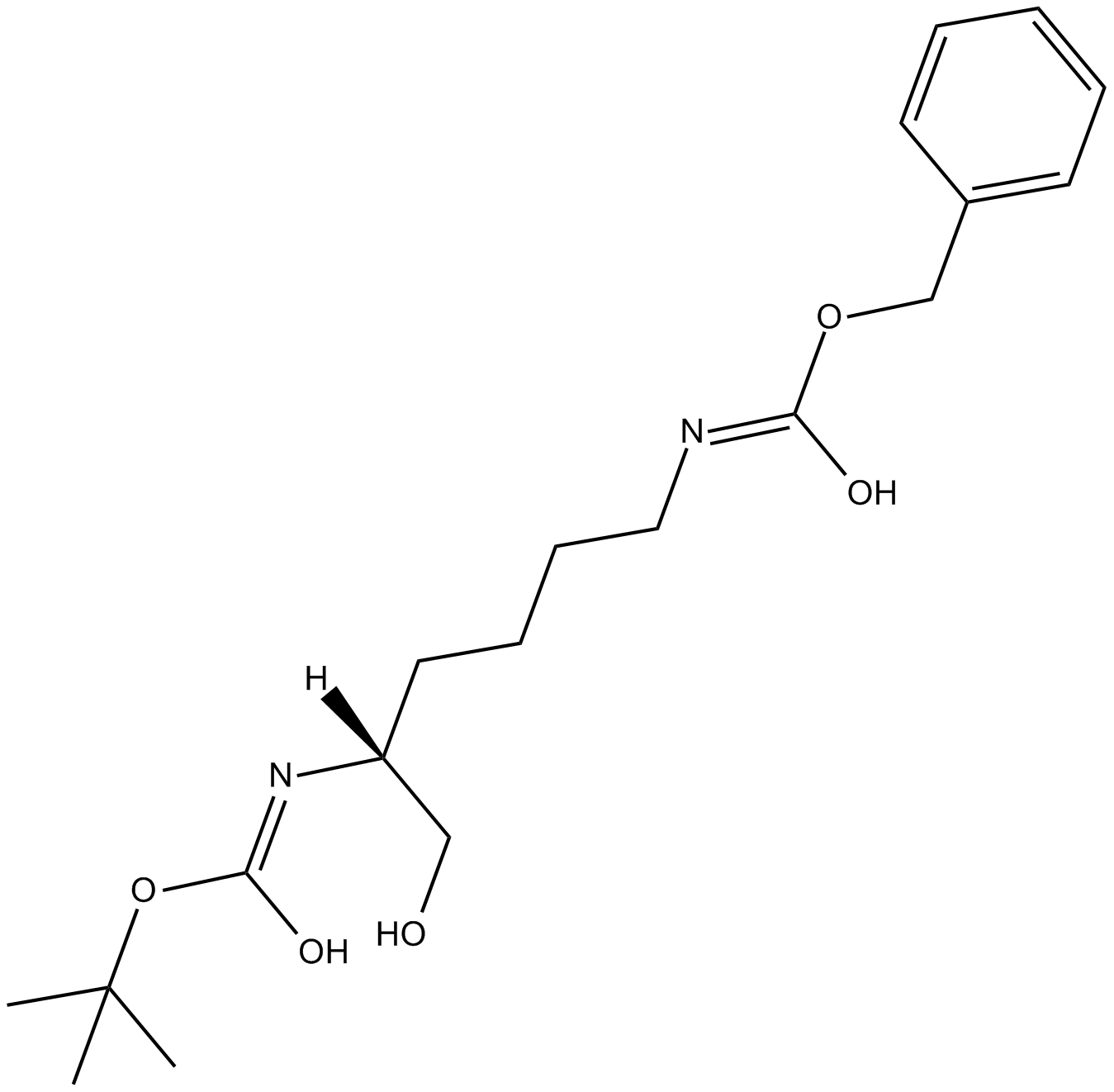 Boc-D-Lysinol(Z)  Chemical Structure
