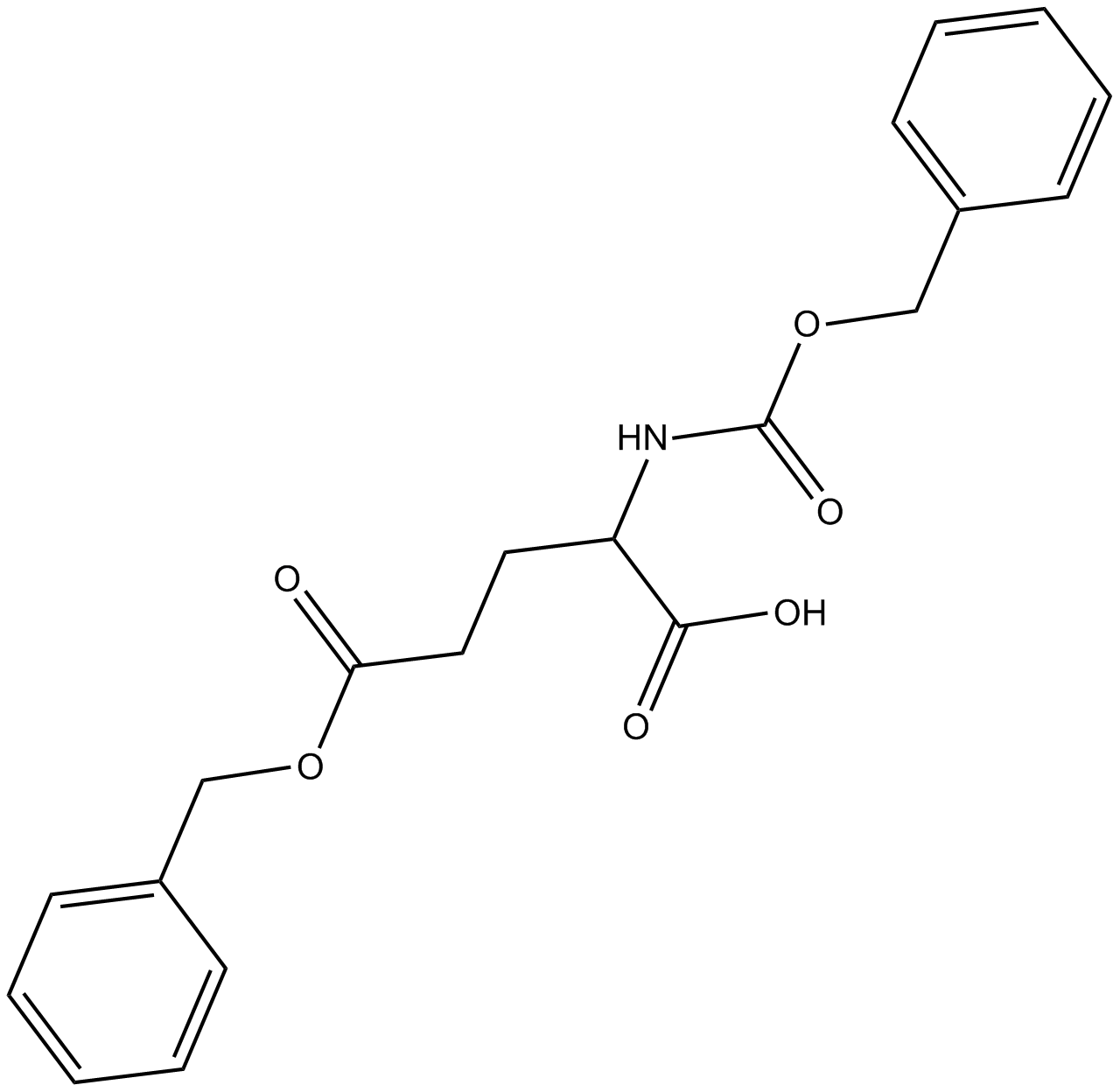 Z-Glu(OBzl)-OH 化学構造
