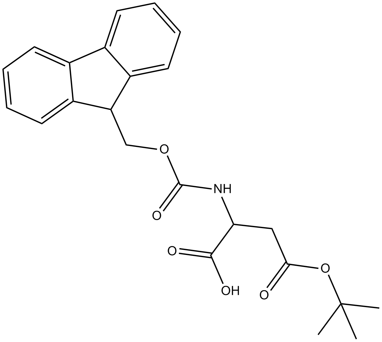 Fmoc-D-Asp(OtBu)-OH  Chemical Structure