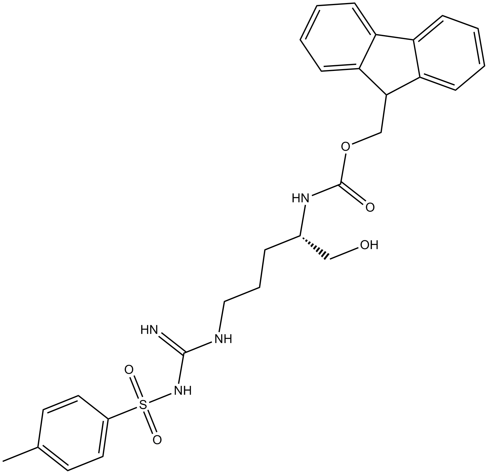 Fmoc-Argininol(Tos) التركيب الكيميائي