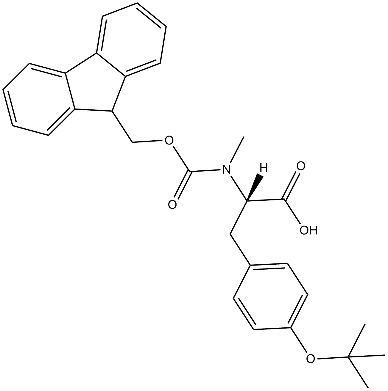 Fmoc-N-Me-Tyr(tBu)-OH Chemische Struktur