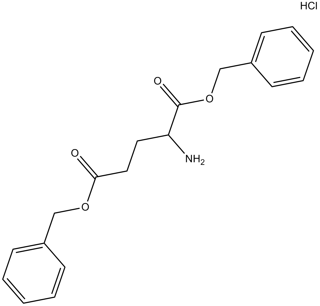 H-Glu(OBzl)-OBzl.HCl 化学構造
