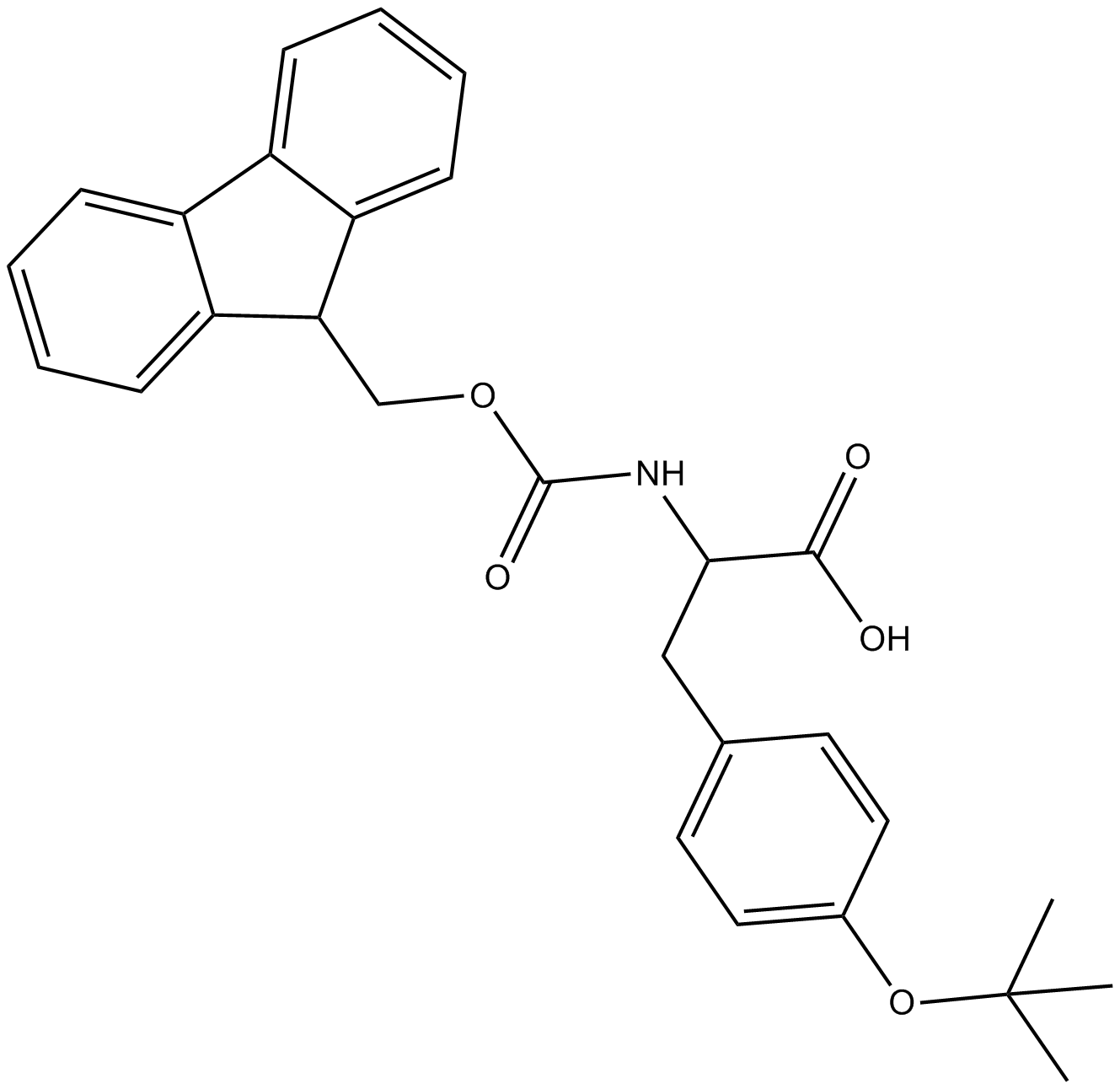 Fmoc-Tyr(tBu)-OH 化学構造