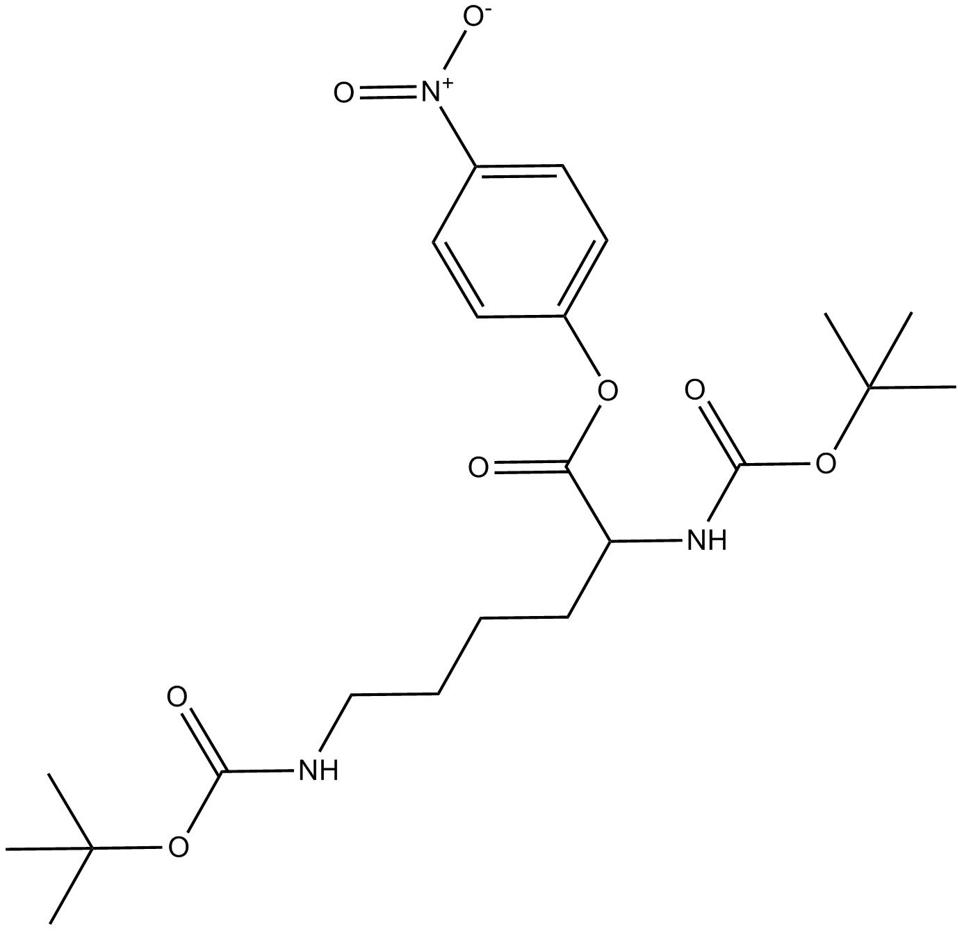 Boc-Lys(Boc)-ONp Chemical Structure