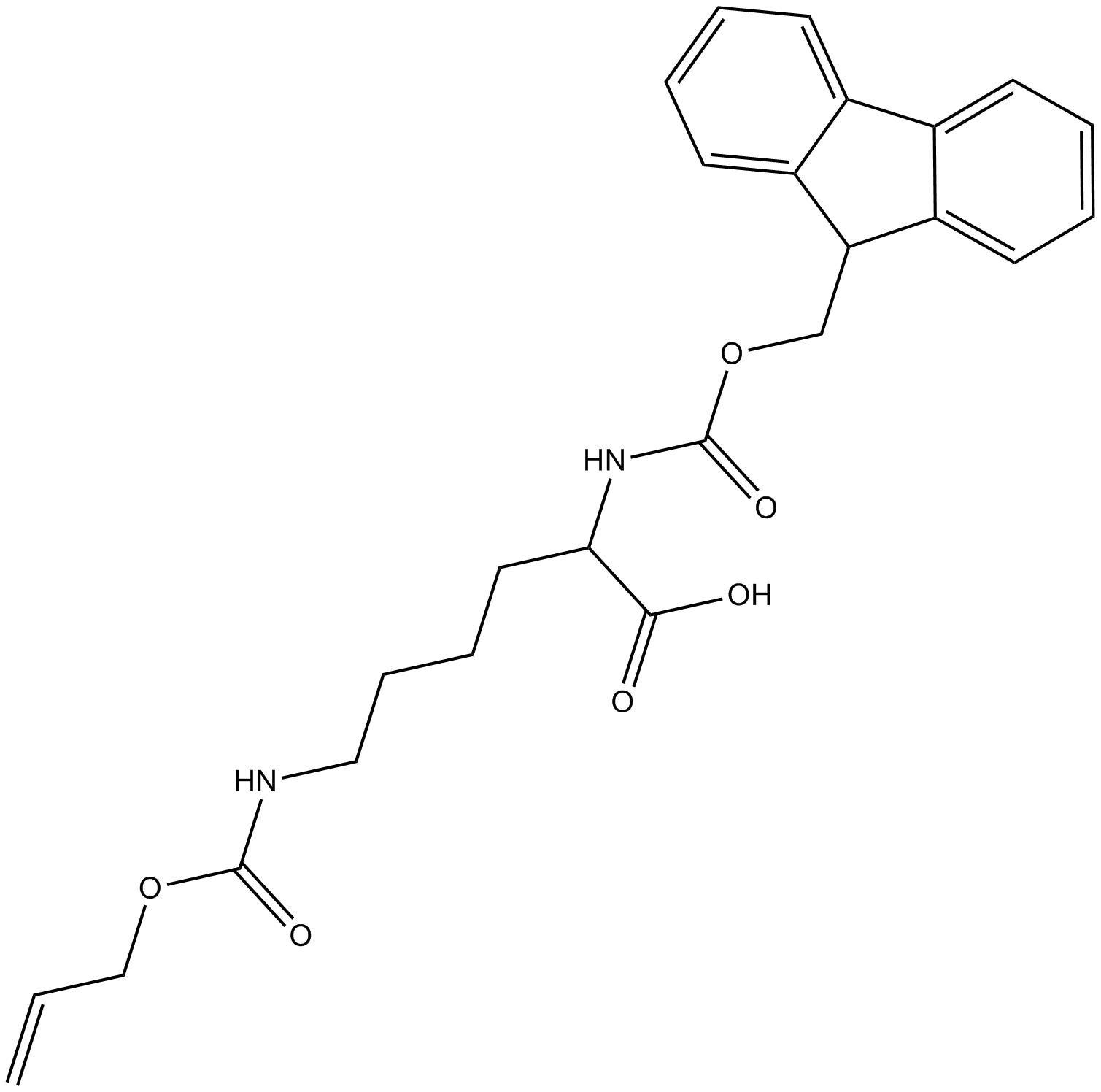 Aloc-Lys(Fmoc)-OH  Chemical Structure