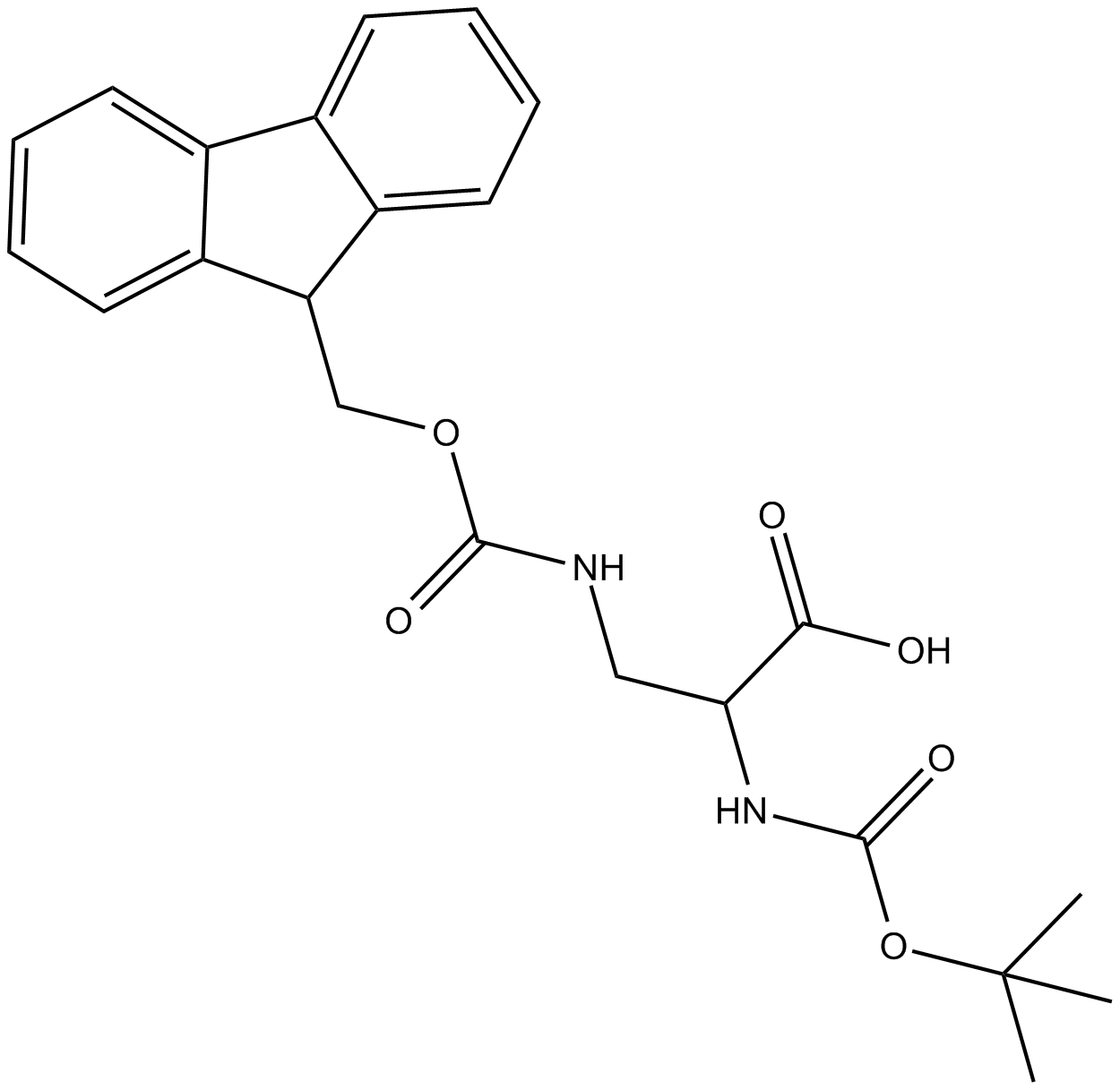 Boc-Dap(Fmoc)-OH Chemical Structure