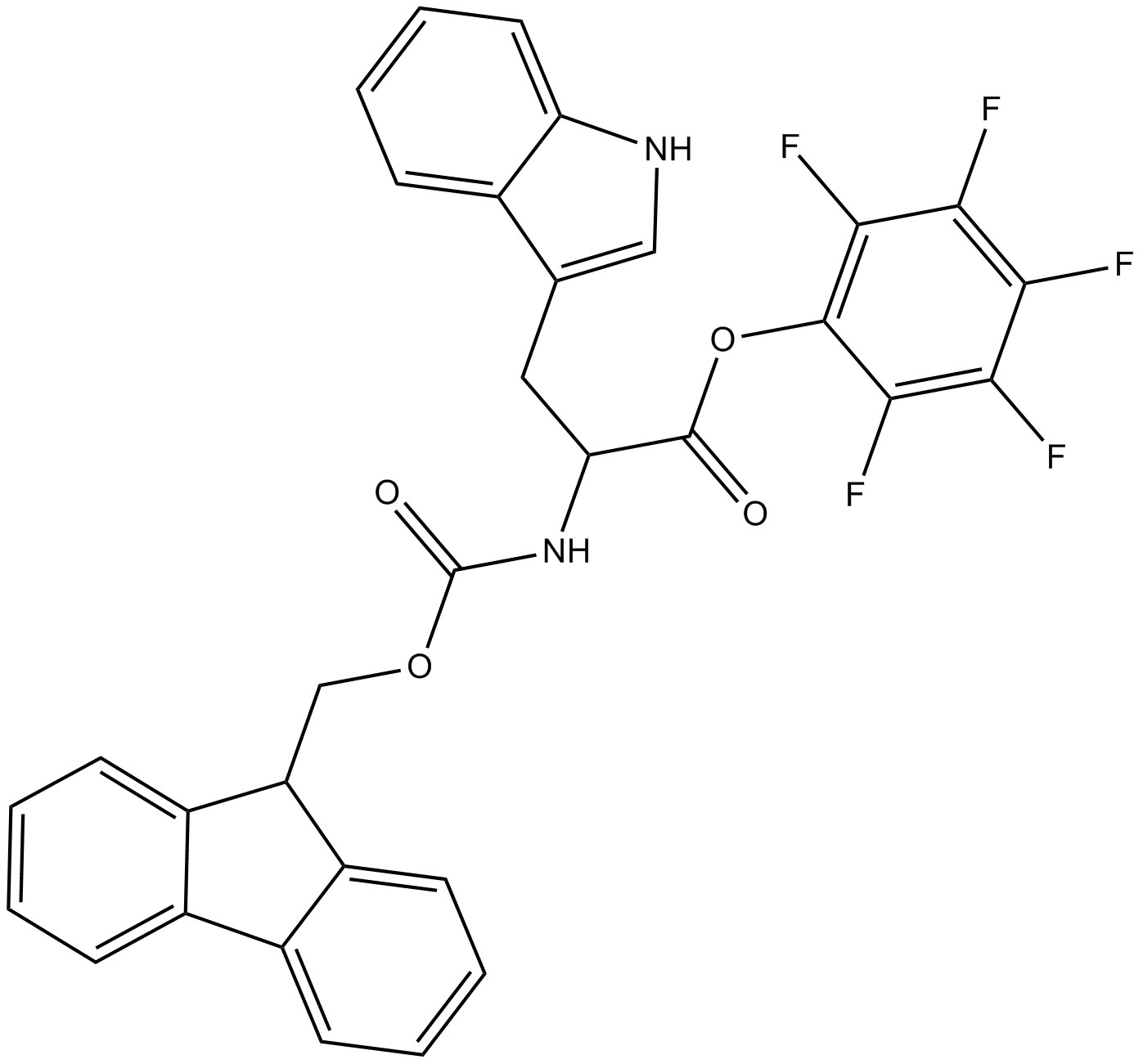 Fmoc-Trp-OPfp Chemische Struktur