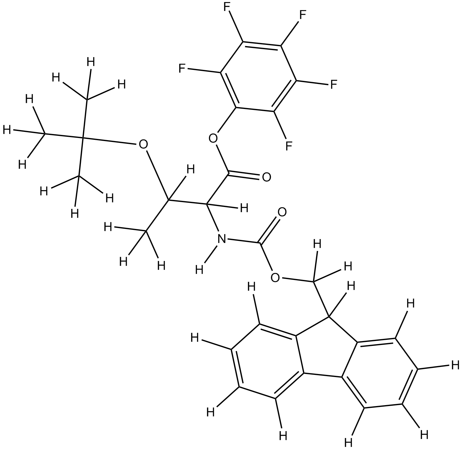 Fmoc-D-Thr(tBu)-OPfp  Chemical Structure
