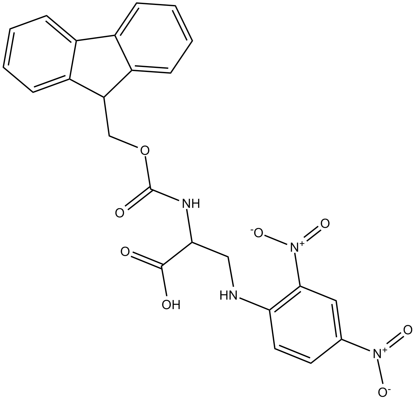 Fmoc-Dap(Dnp)-OH 化学構造