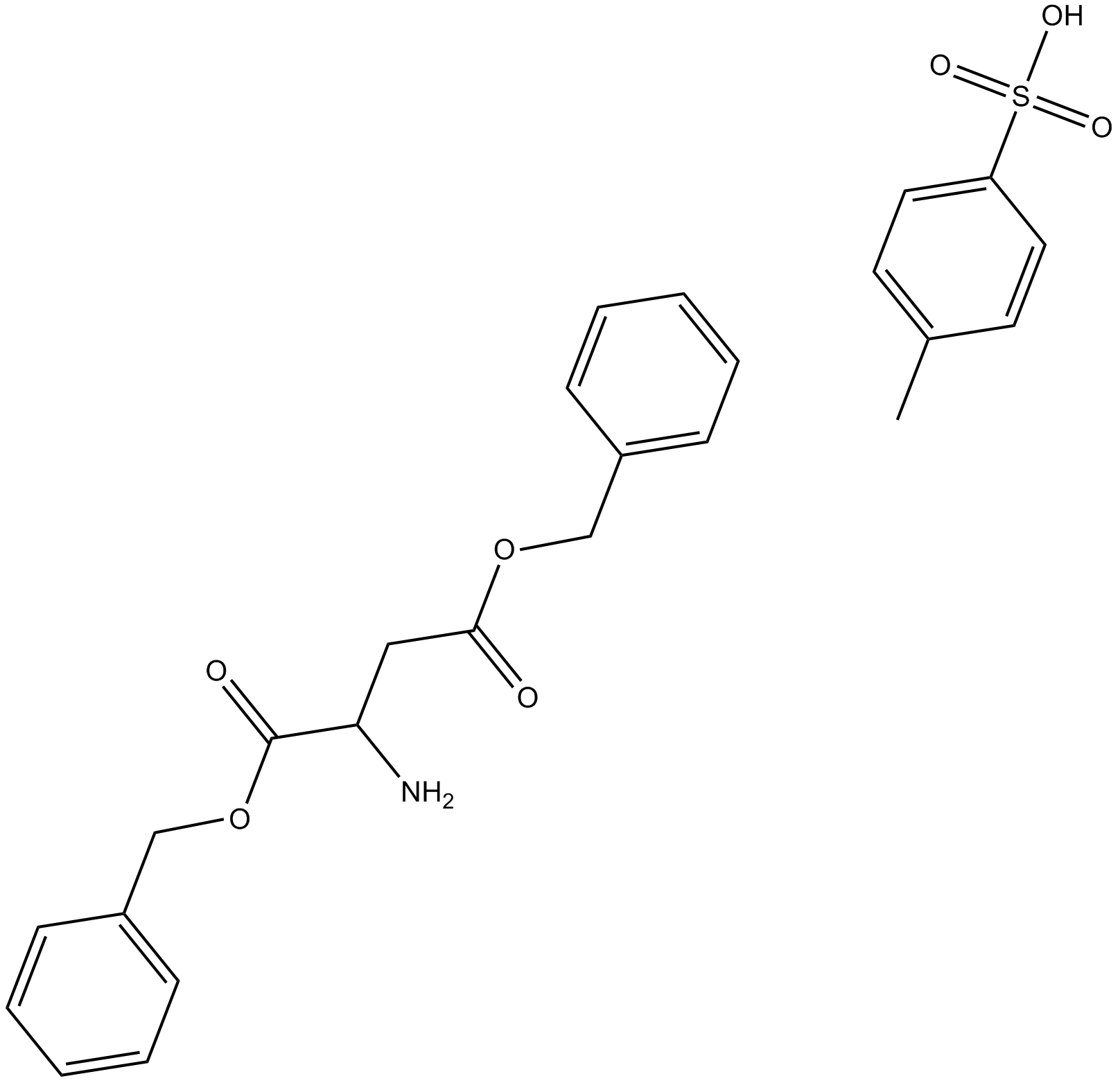 H-D-Asp(OBzl)-OBzl?TosOH  Chemical Structure