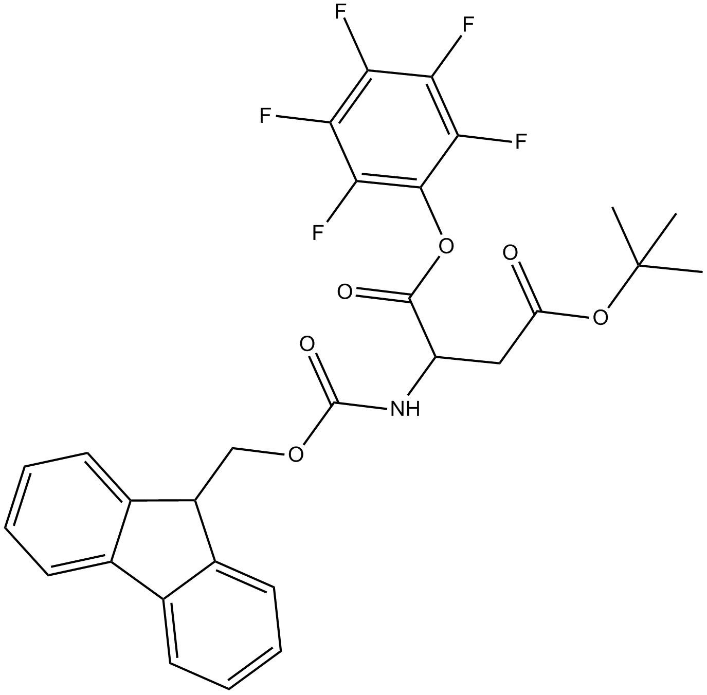 Fmoc-Asp(OtBu)-OPfp 化学構造