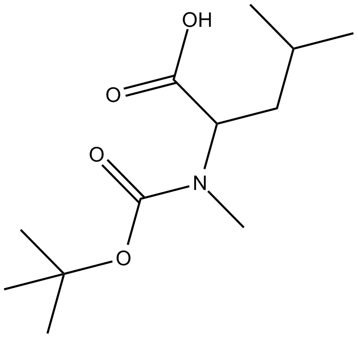 Boc-N-Me-Leu-OH 化学構造