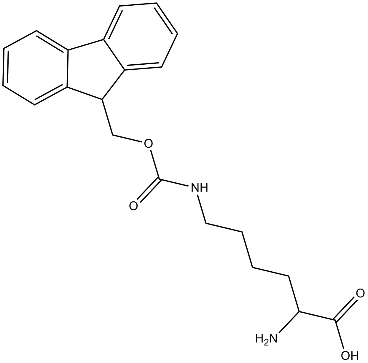 H-Lys(Fmoc)-OH  Chemical Structure