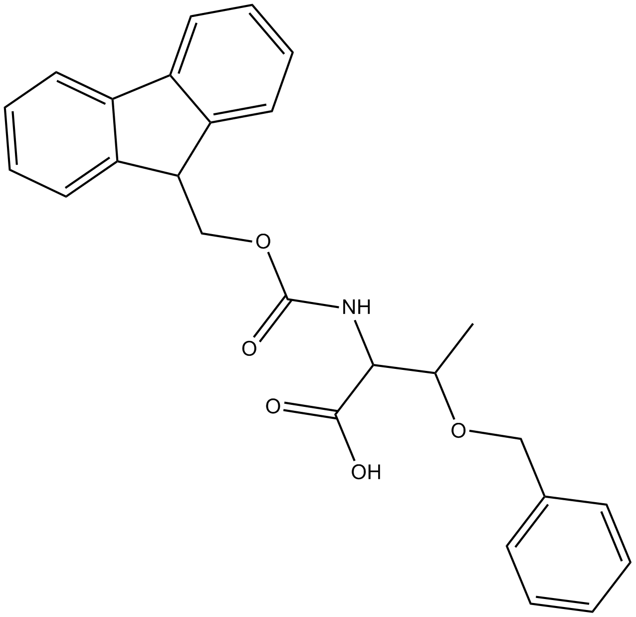 Fmoc-Thr(Bzl)-OH 化学構造