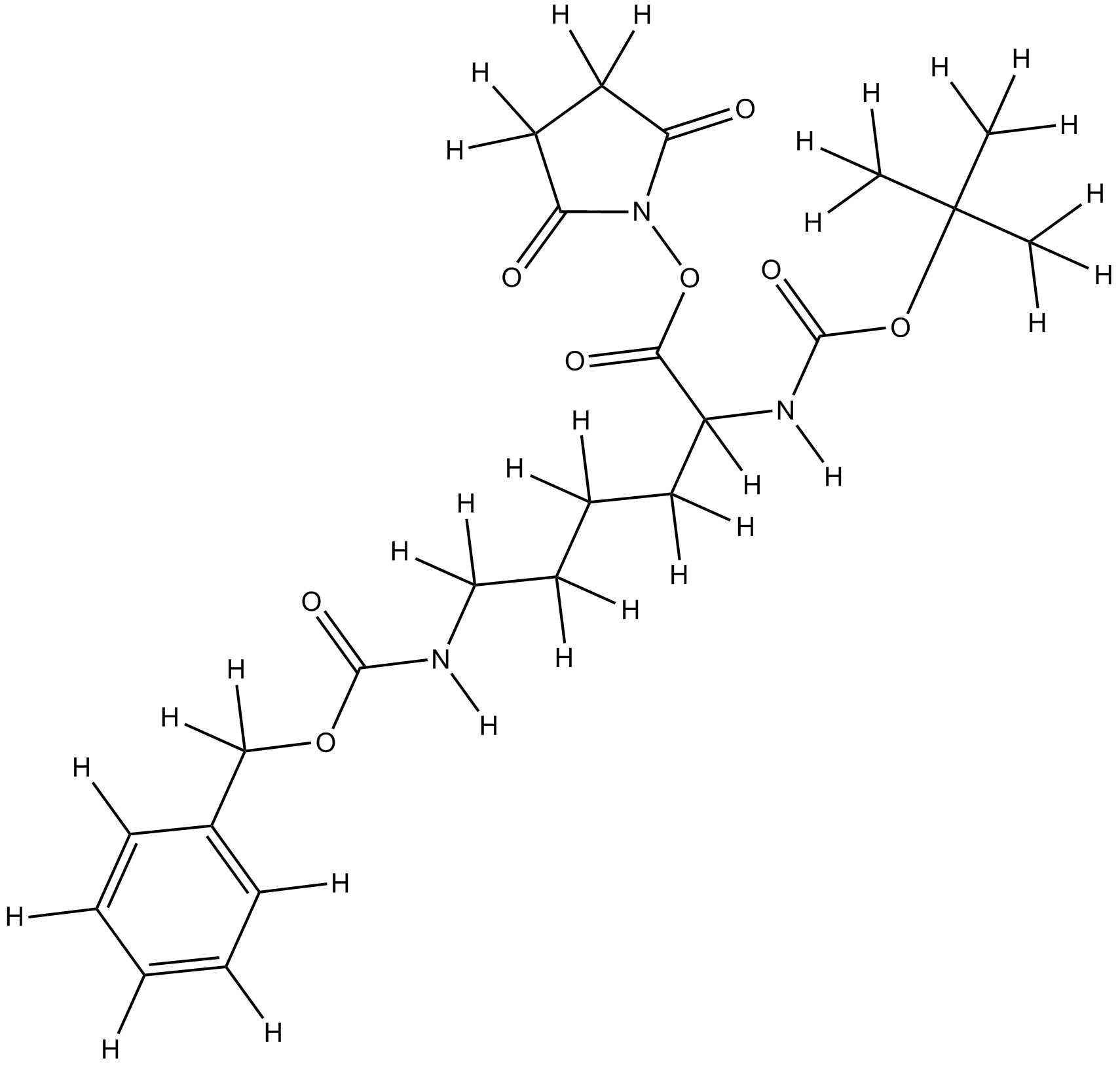 Boc-Lys-OSu Chemische Struktur