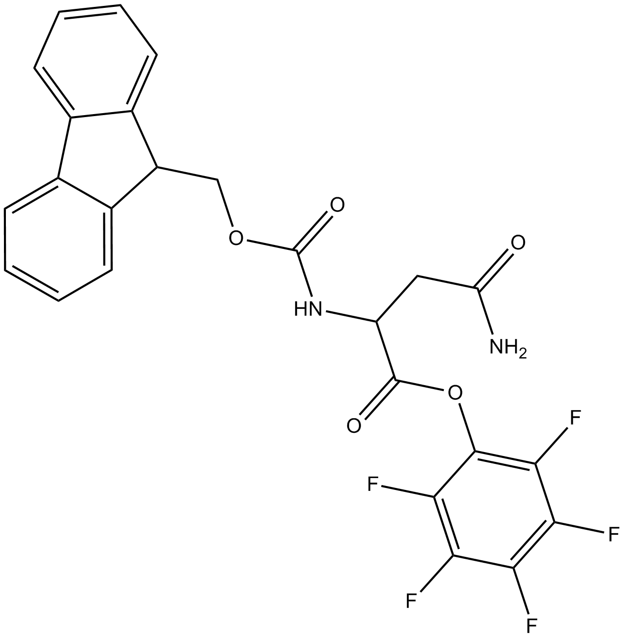 Fmoc-Asn-OPfp 化学構造