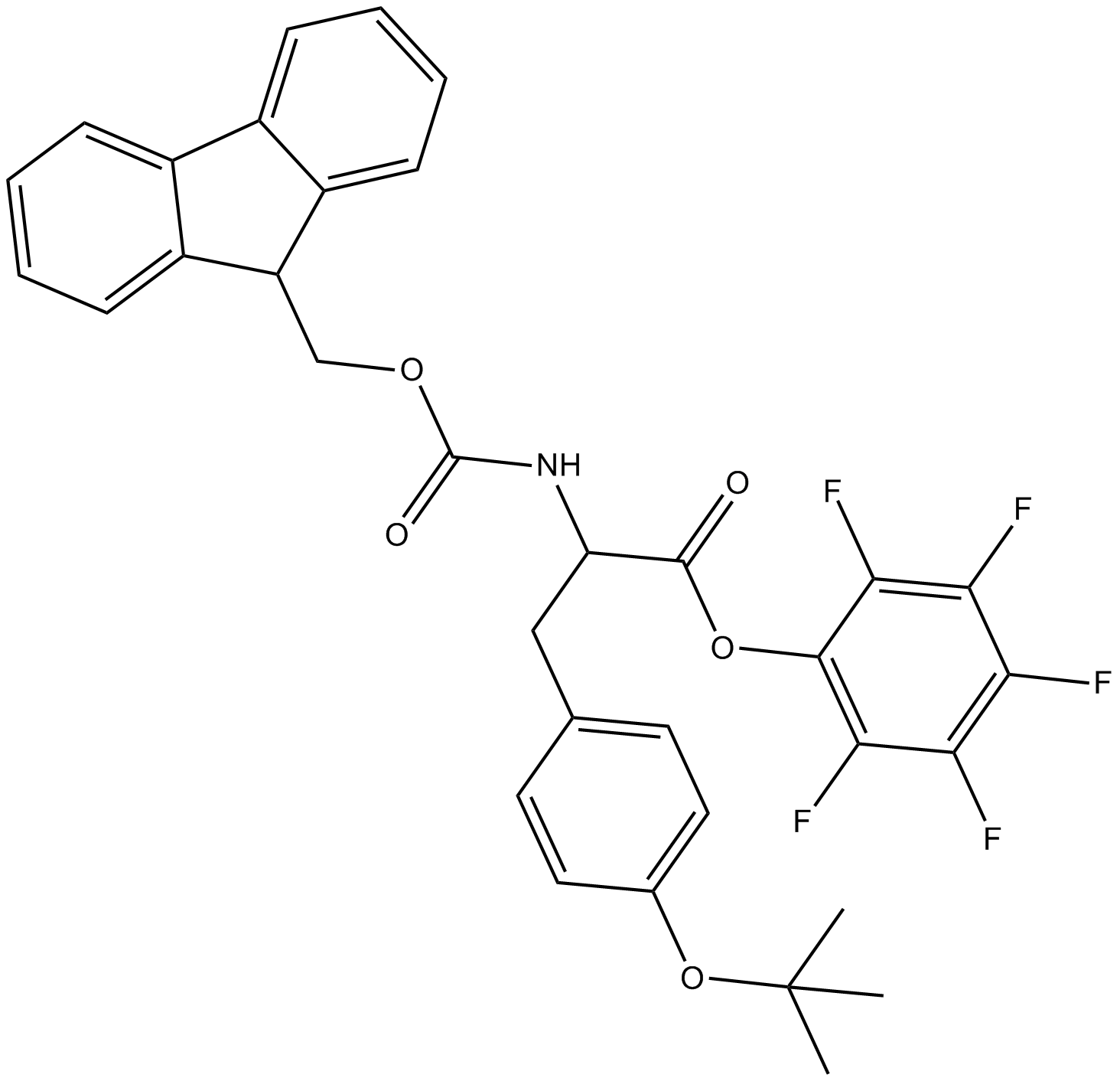 Fmoc-Tyr(tBu)-OPfp Chemische Struktur