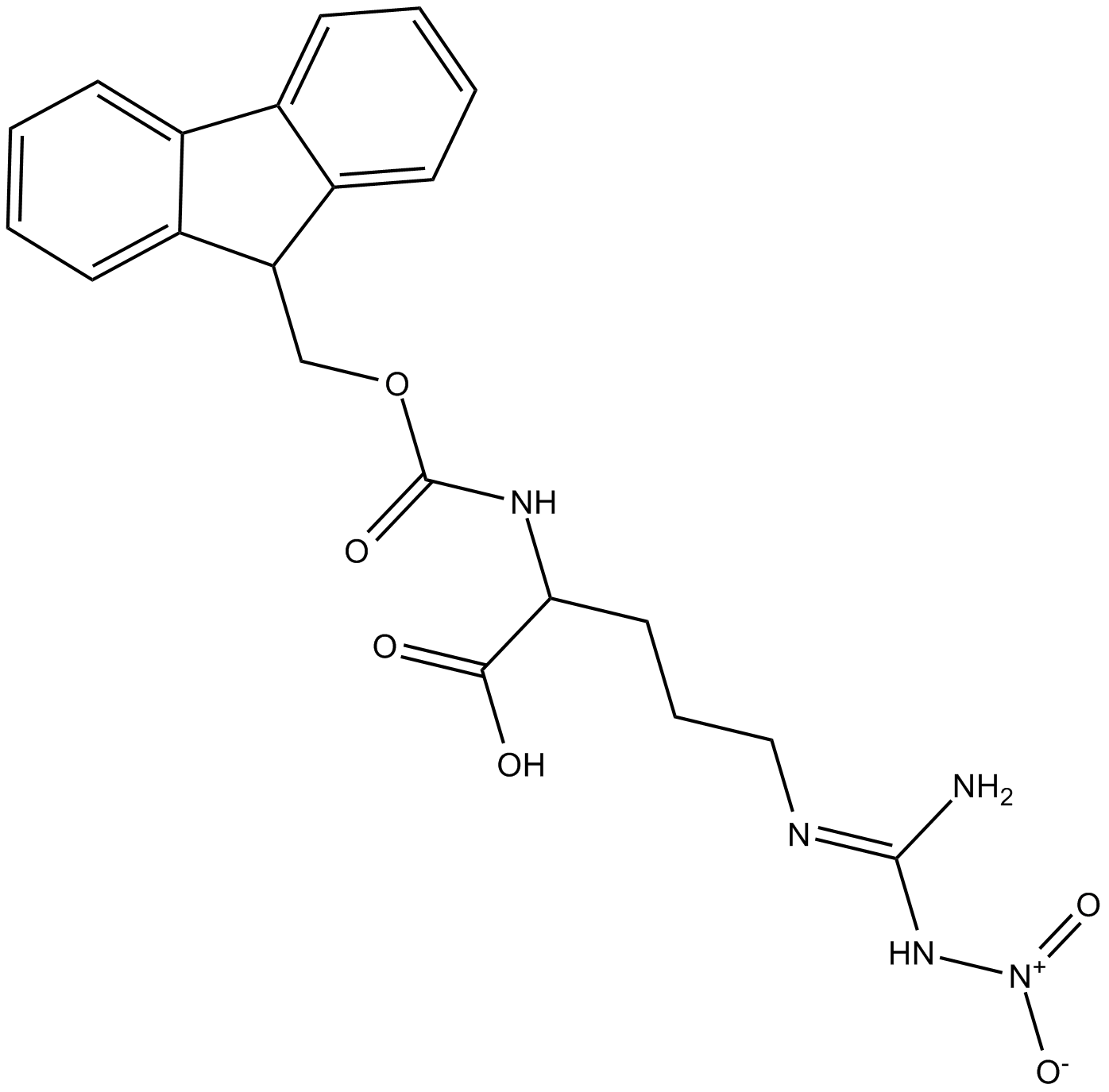 Fmoc-Arg(NO2)-OH 化学構造