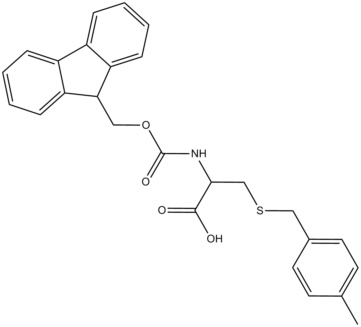 Fmoc-Cys(pMeBzl)-OH 化学構造