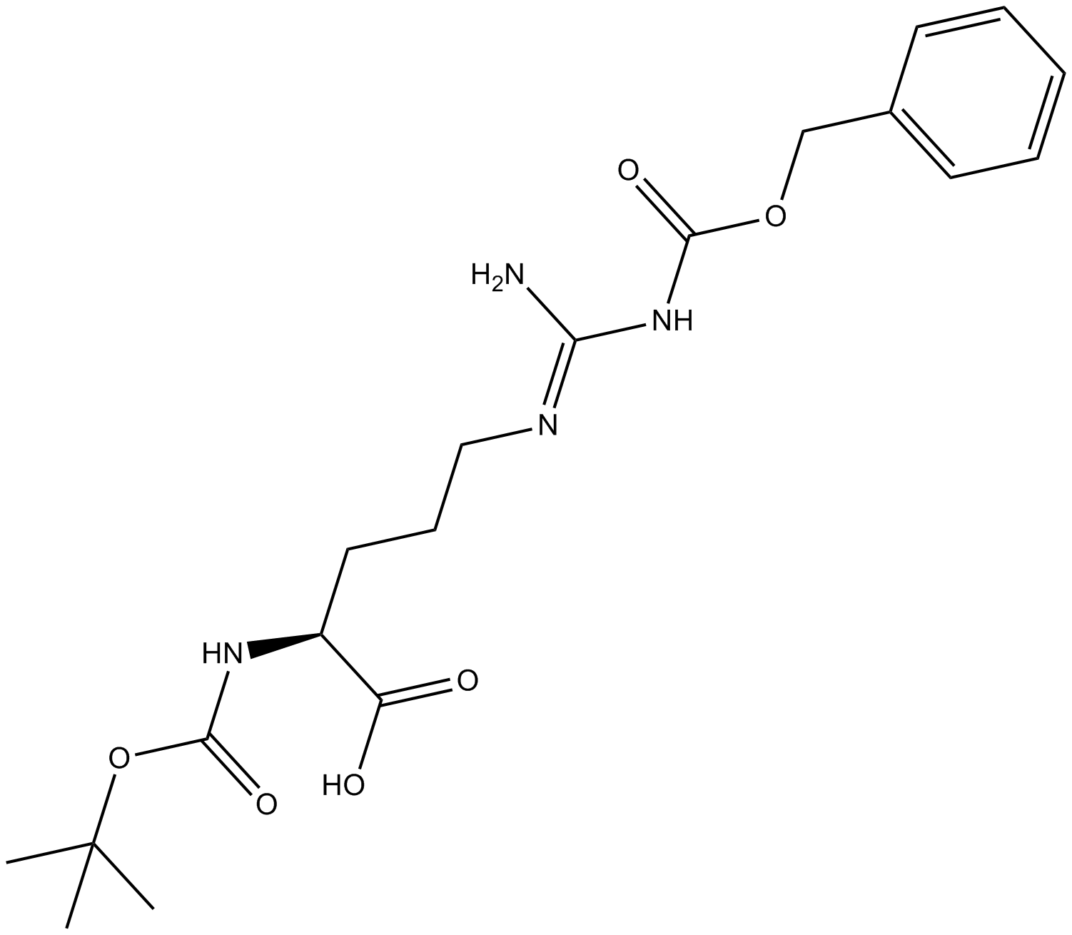 Boc-Arg(Z)-OH  Chemical Structure