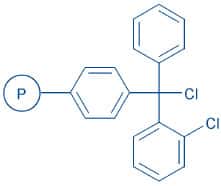 2-Chlorotrityl chloride resin (100-200 mesh, 1.5-1.9 mmol/g) 化学構造